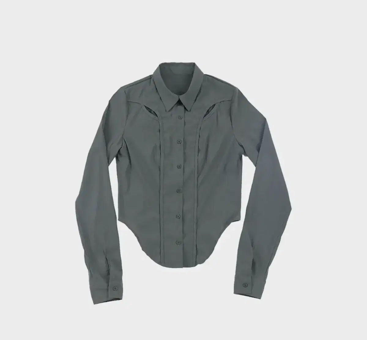 オホス Chest Hole Nylon Shirt グレー