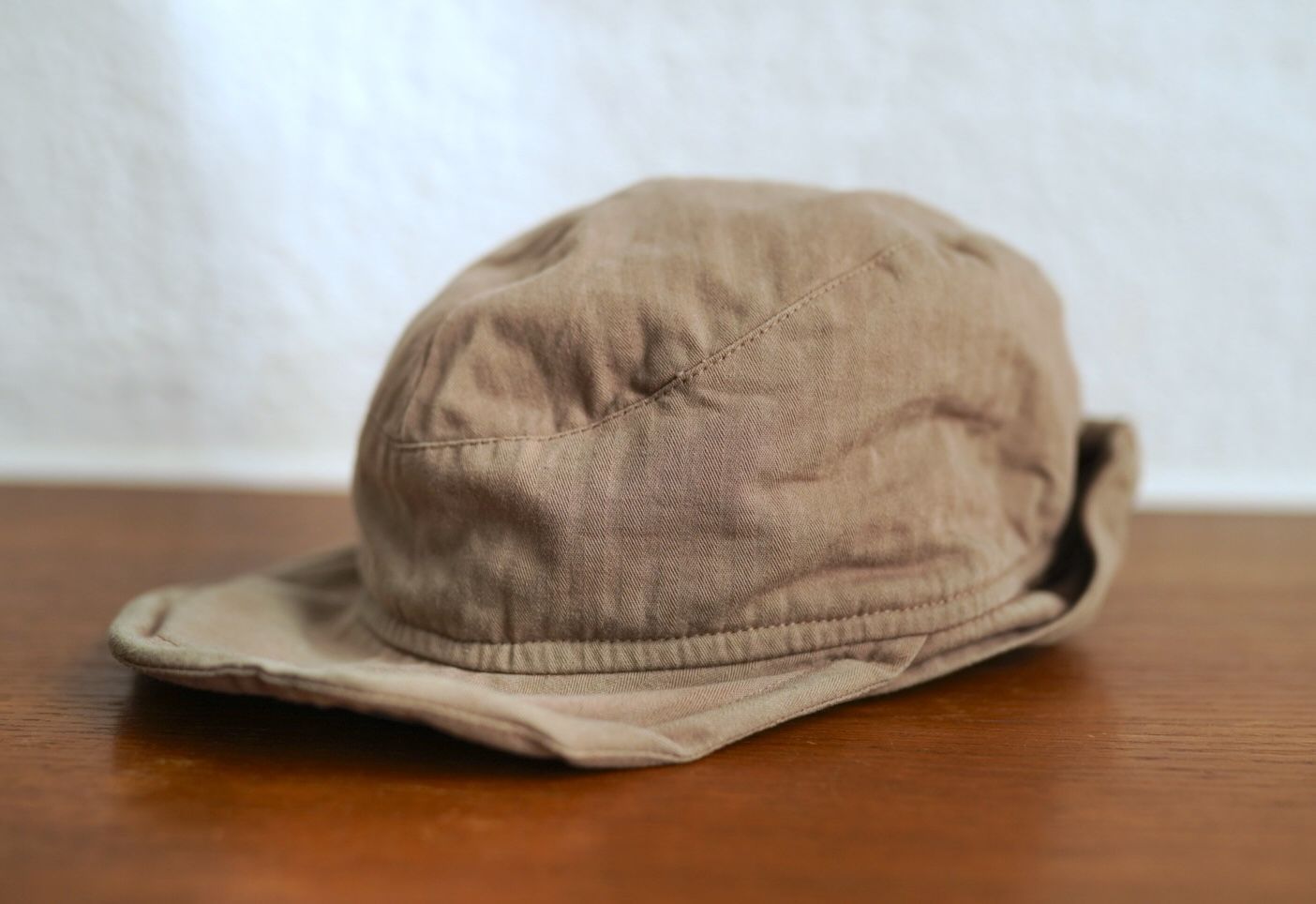 17SS コットンヘリンボーンサミットキャップ ベージュ / Paul Harnden 