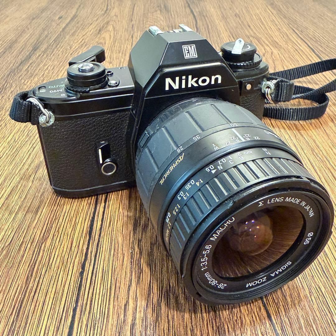 動作品】Nikon EM SIGMA 28-80mm レンズ付 一眼レフ フィルムカメラ