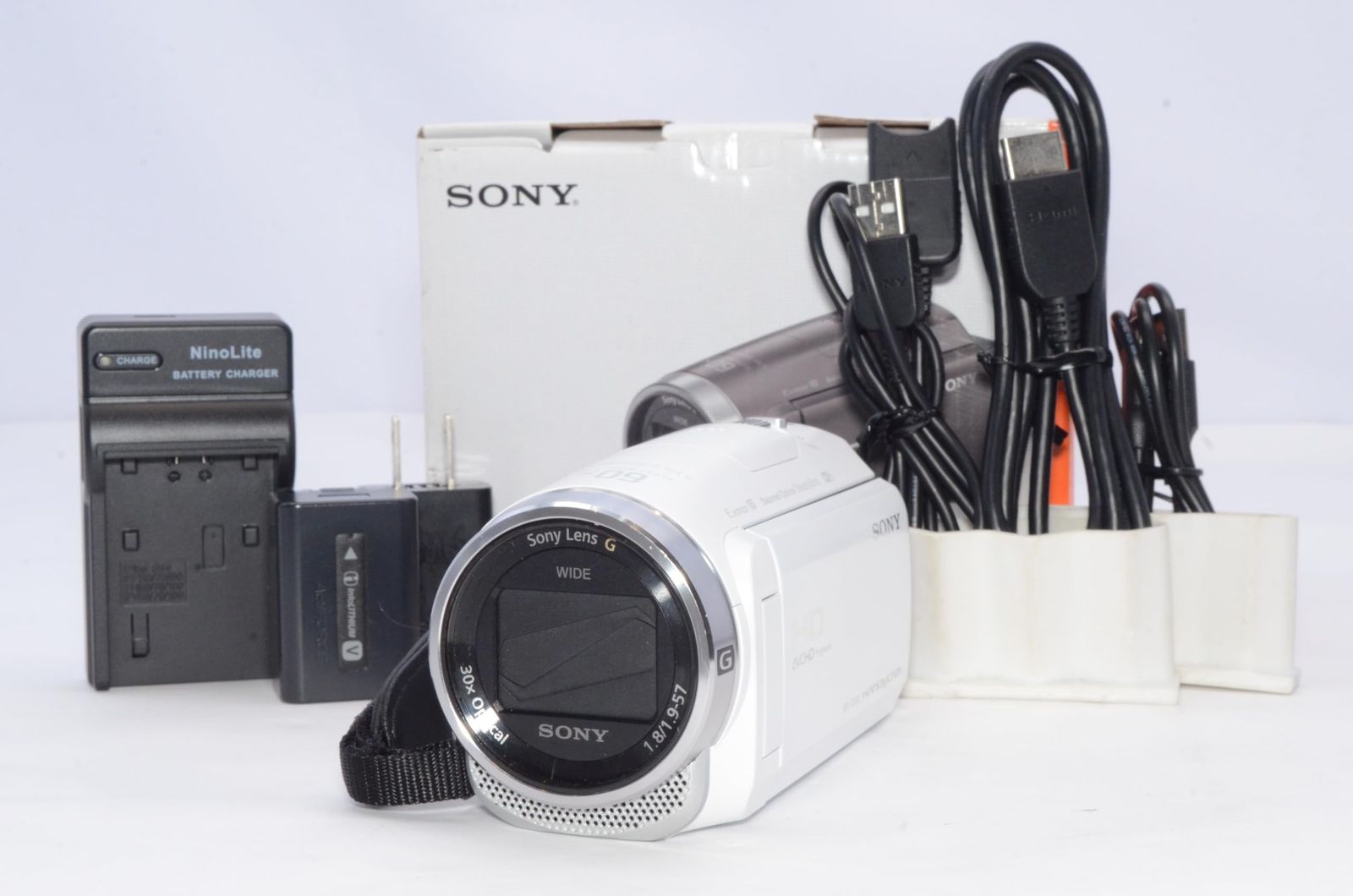 SONY ビデオカメラ Handycam HDR-CX680 ホワイト 内蔵メモリー64GB