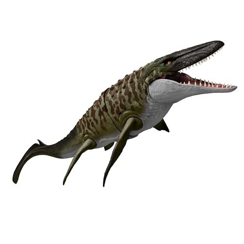 マテル ジュラシックワールド(JURASSIC WORLD) バトルアクション モササウルス 子供向けフィギュア 恐竜 おもちゃ 動く 大きい 全長:約65.4cm 4歳から ブラウン JCH00e 8f096f4f