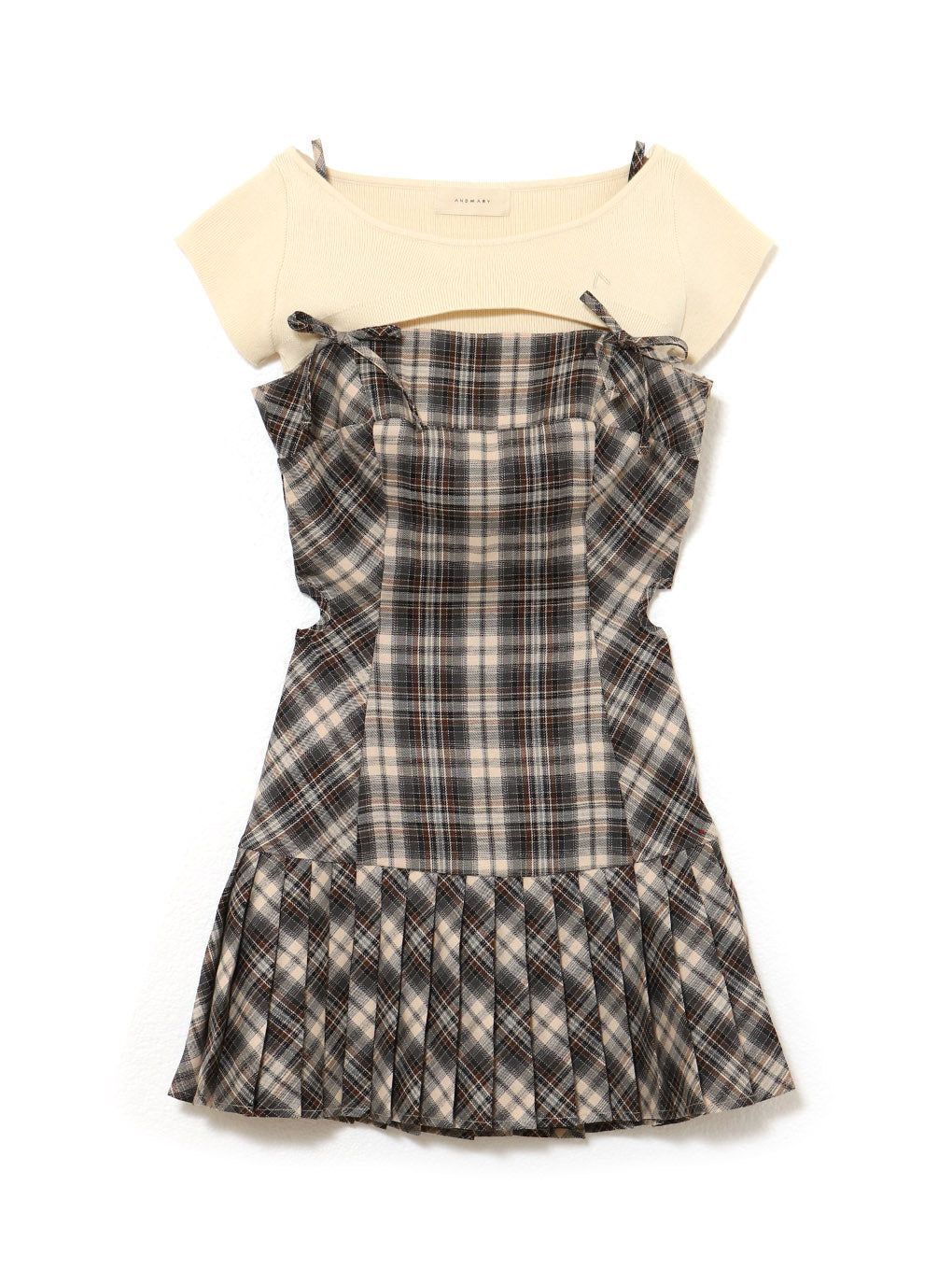 andmary Karen check mini dress アンドマリー ANDMARY Karen check mini dress S アンドマリー - メルカリ