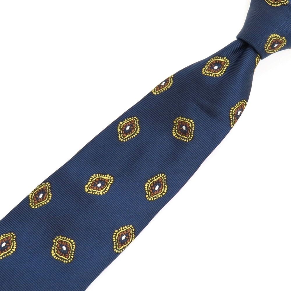 中古】フランコバッシ FRANCO BASSI GOLDEN 80'S シルク 小紋柄