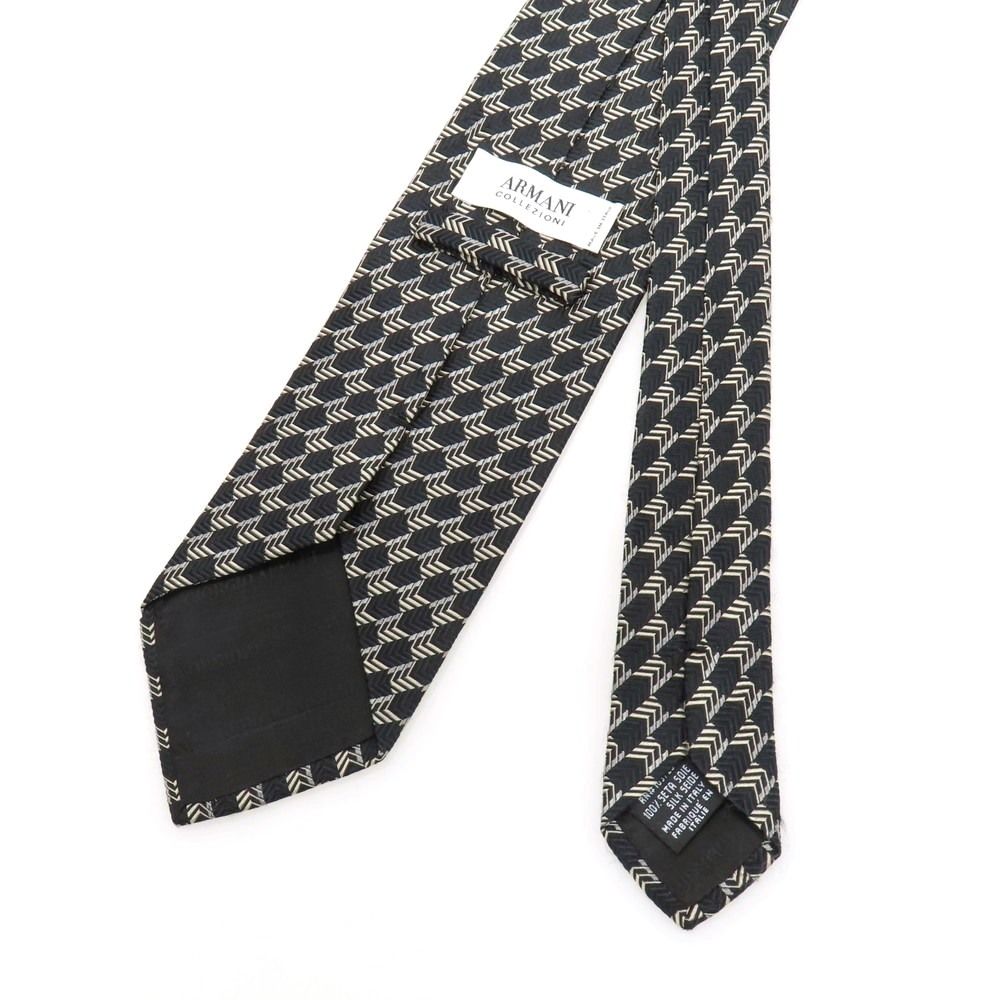 ARMANI COLLEZIONI ネクタイ シルク ブラック 中古】アルマーニ コレッツォーニ ARMANI COLLEZIONI シルク ネクタイ