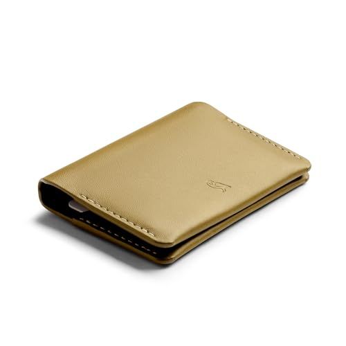 [Bellroy] Under Cover 薄いレザーカードケース ミニ財布 カード入れ 出し入れスムーズ 折った紙幣を収納可能 - Mustard送料無料 68e9e091
