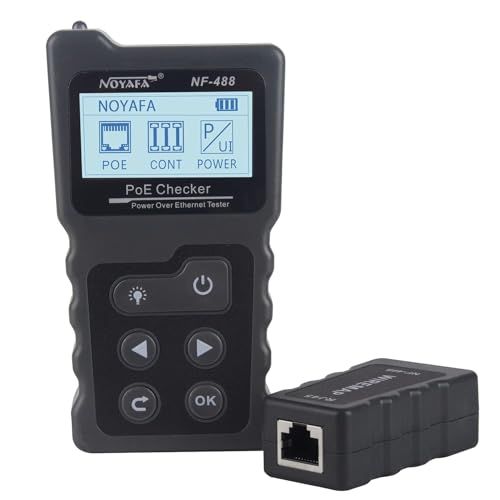 NOYAFA NF-488 POE ケーブルテスター パワーオーバーイーサネット、ネットワークケーブル連続チェック、スイッチループバックPOE検出器用★ a1a23e5a 8,416円