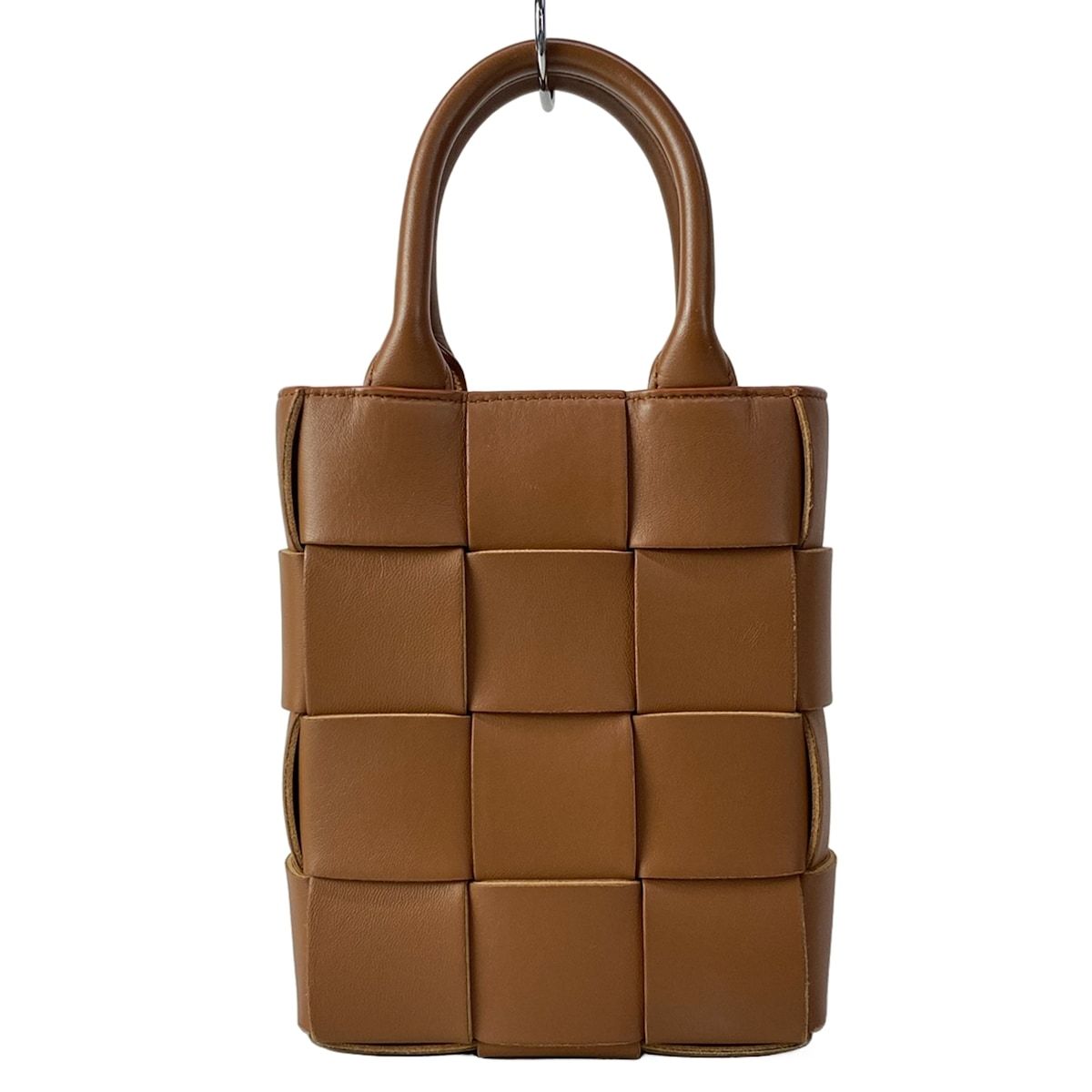 BOTTEGA VENETA(ボッテガヴェネタ) トートバッグ ミニ カセット トート ブラウン ラムスキン