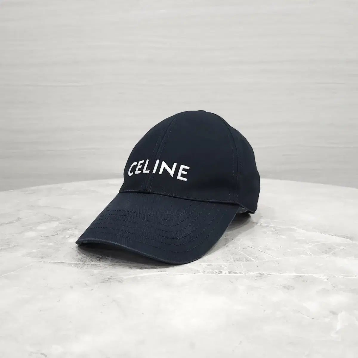 Celine セリーヌ ロゴ 刺繍 コットン ベースボールキャップ S 2AUA1969P