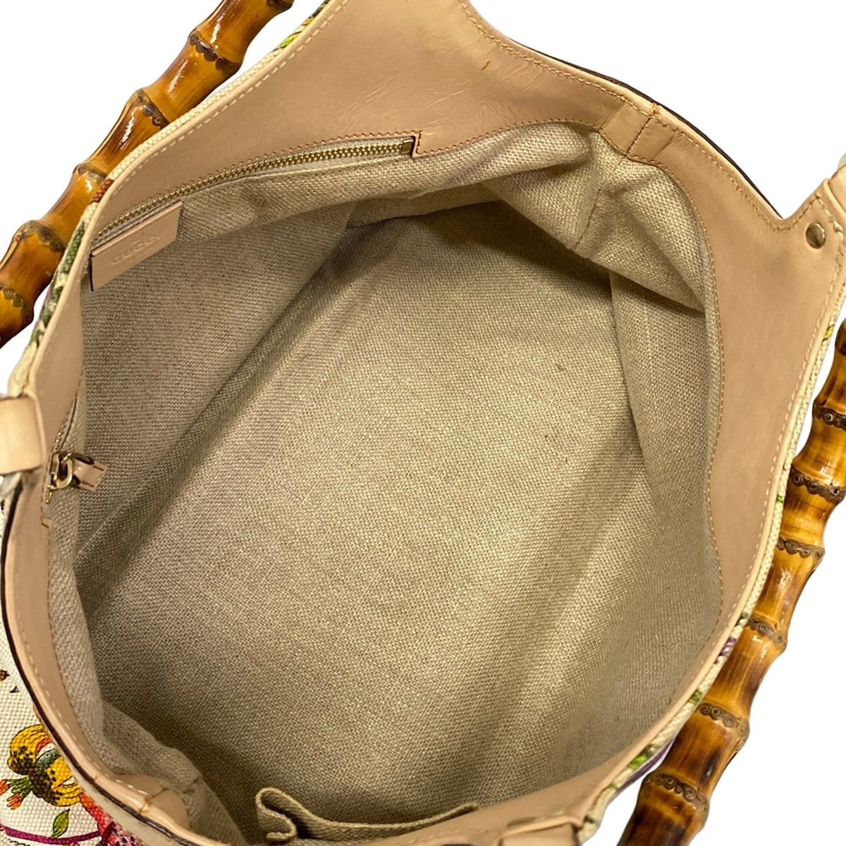 GUCCI(グッチ) ハンドバッグ美品 フローラ,バンブー 137395 白×マルチ レザー
