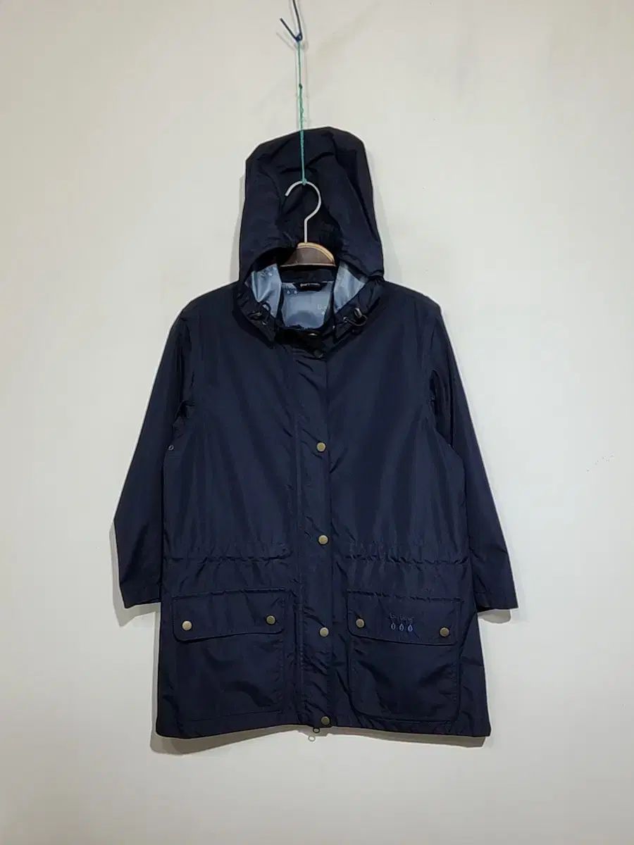 (L) バブアー フードジャケット ネイビー 防水 アウター BARBOUR