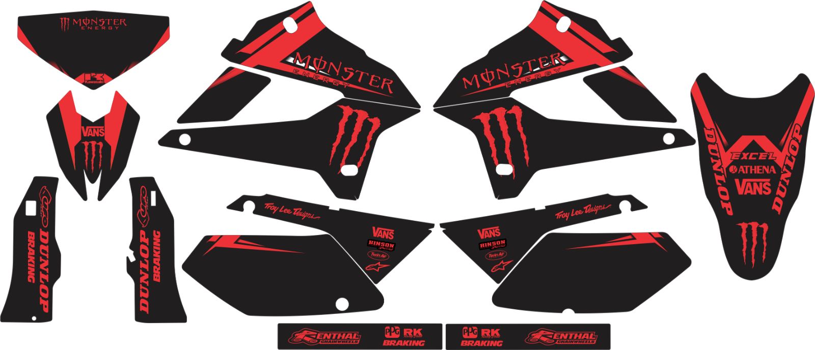 08-20 KLX250 DトラッカーX カワサキ デカール dg12 - メルカリ