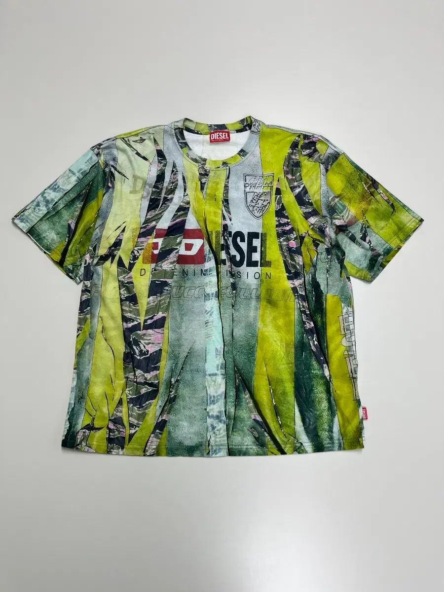 正規品 DIESEL BLEACH（ブリーチ） マルチカラー コットン Tシャツ