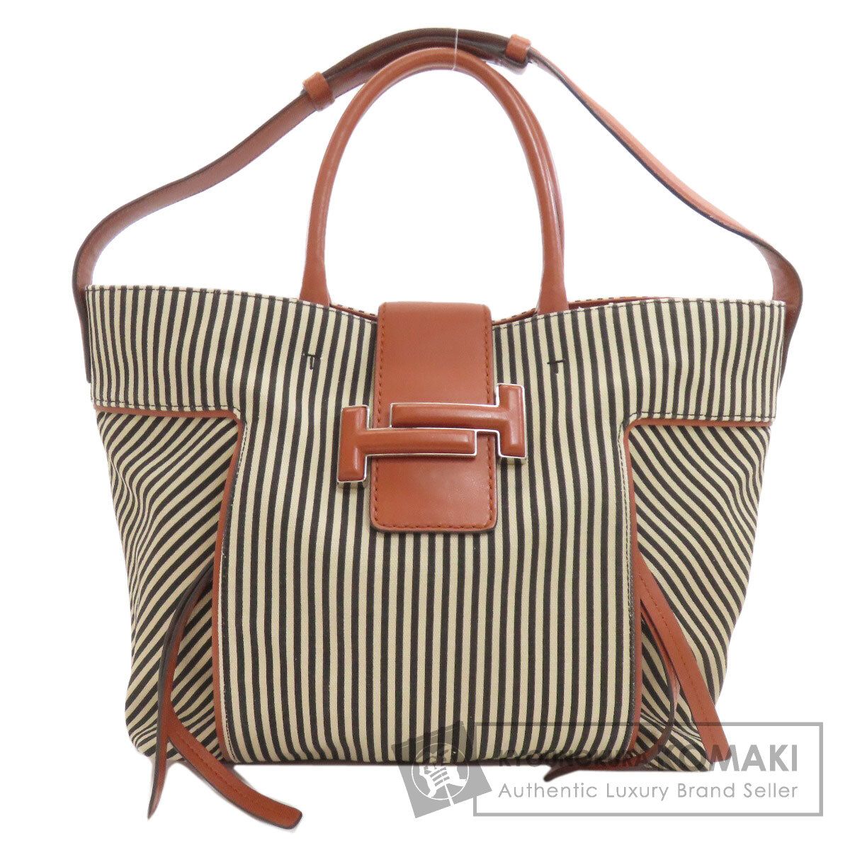 TODS トッズ ジャンニキアリーニ 2WAY トートバッグ キャンバス レディース [中古]