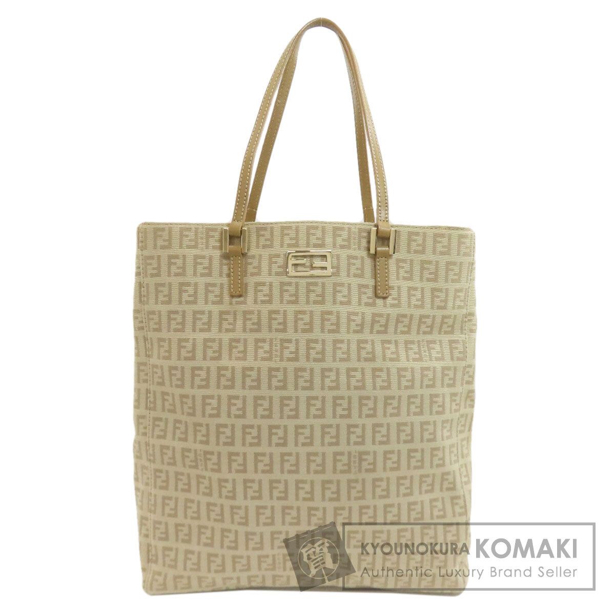 FENDI フェンディ ズッキーノ柄 トートバッグ キャンバス レディース [中古]