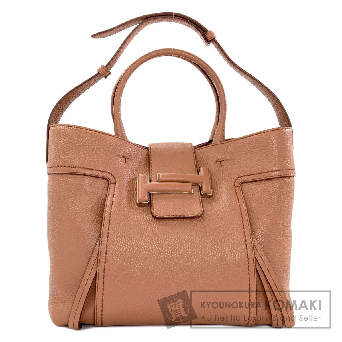 TODS トッズ ダブルT 2WAY トートバッグ レザー レディース [中古]