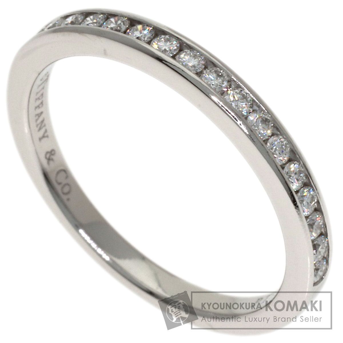TIFFANY&Co. ティファニー ハーフエタニティ ダイヤモンド チャネルセッティング リング・指輪 PT950 レディース [中古]