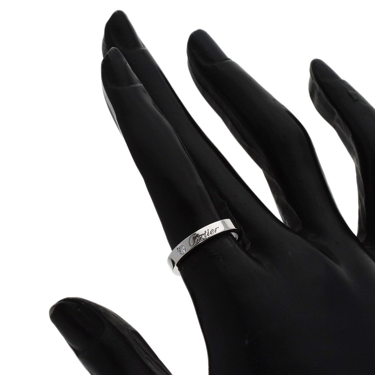 CARTIER カルティエ C ドゥ カルティエ 1P ダイヤモンド #50 リング