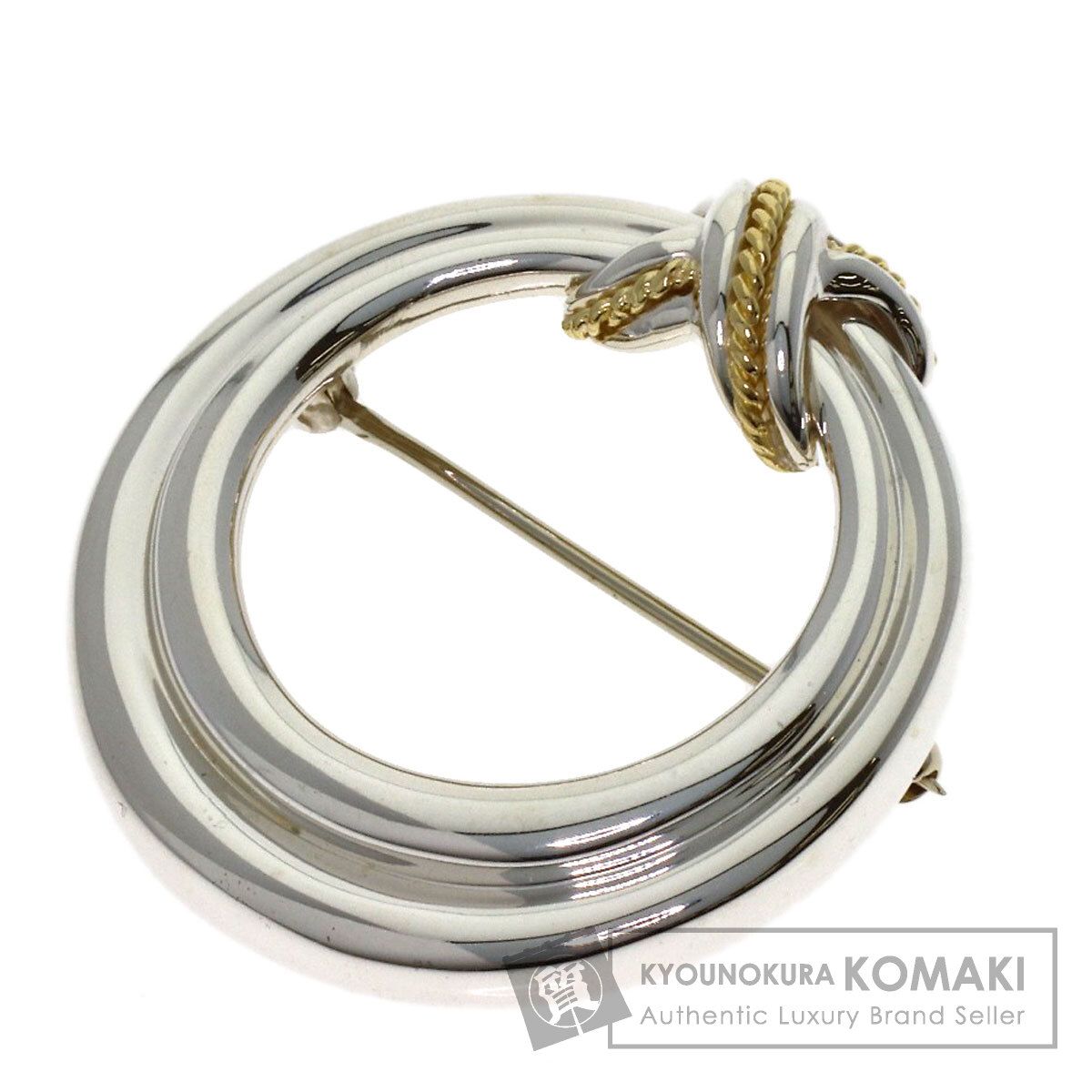 TIFFANY&Co. ティファニー シグネチャー ブローチ SV K18YG レディース