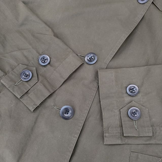 MHL. 595-5210502 PROOFED FINE CLOTH COAT ステンカラーコート カーキ