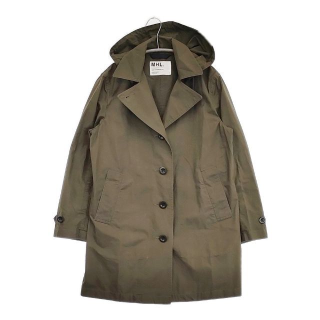 MHL. 595-5210502 PROOFED FINE CLOTH COAT ステンカラーコート カーキ