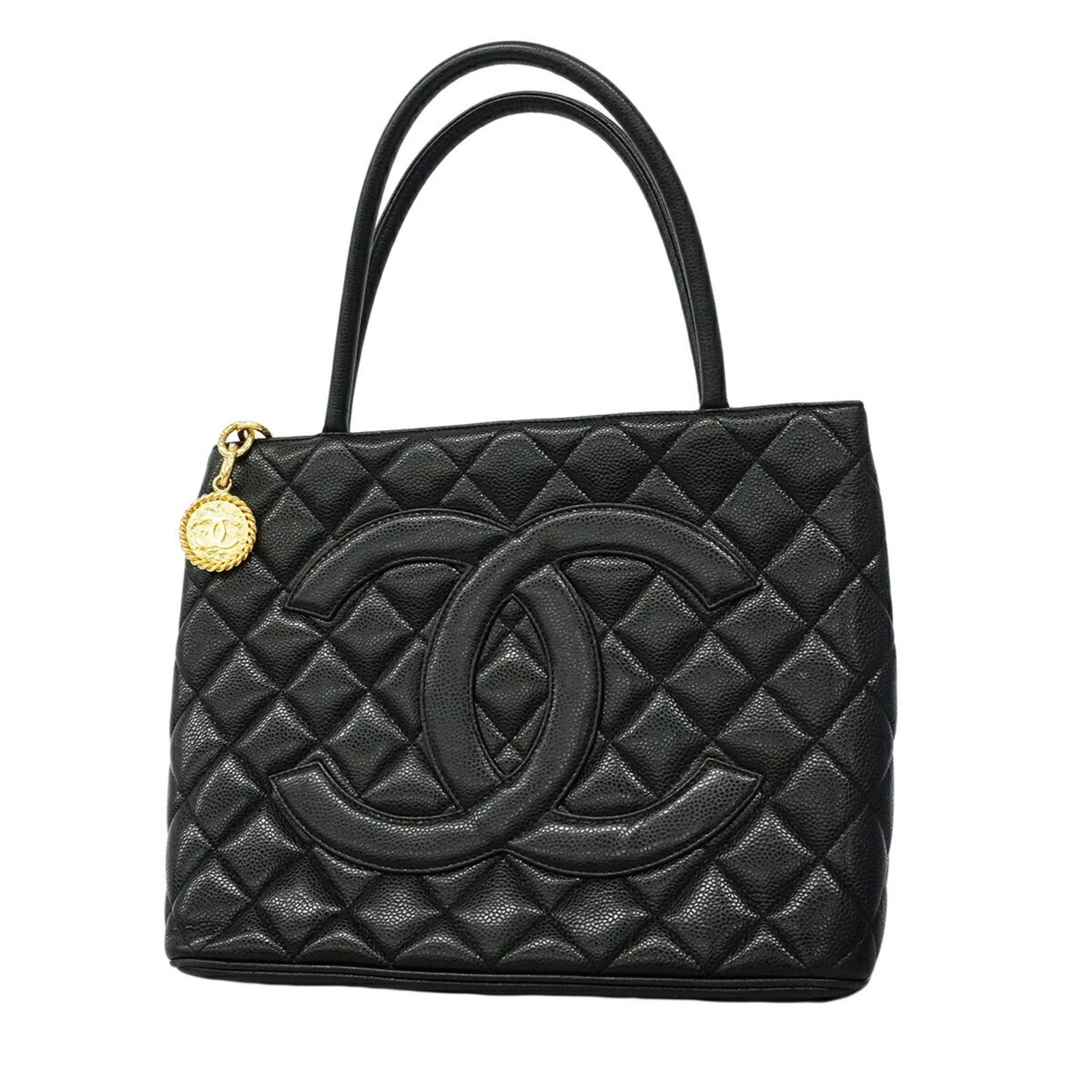 シャネル(Chanel) シャネル トートバッグ 復刻トート キャビアスキン ブラック レディース