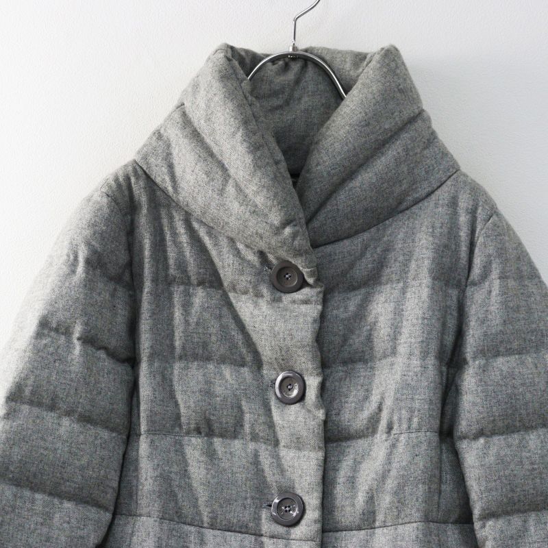 HERNO ヘルノ 42 グレー カシミヤシルクダウンJK ロロ・ピアーナ中古品 イタリア製 ヘルノ HERNO ロロピアーナ生地 カシミヤシルク ショール