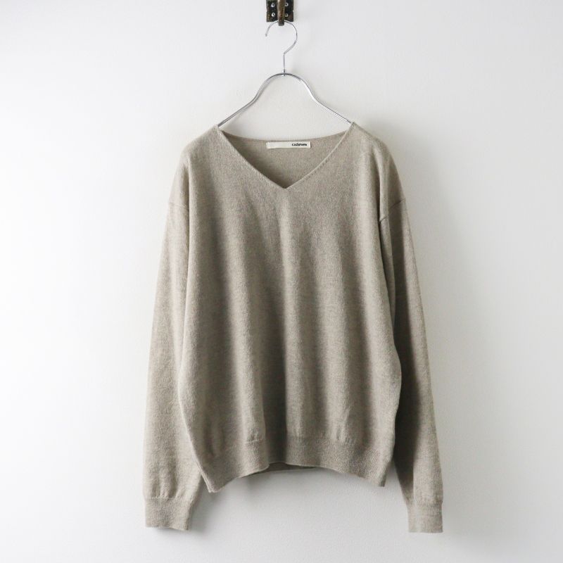 エヴァムエヴァ evam eva high gauge cashmere V neck pullover