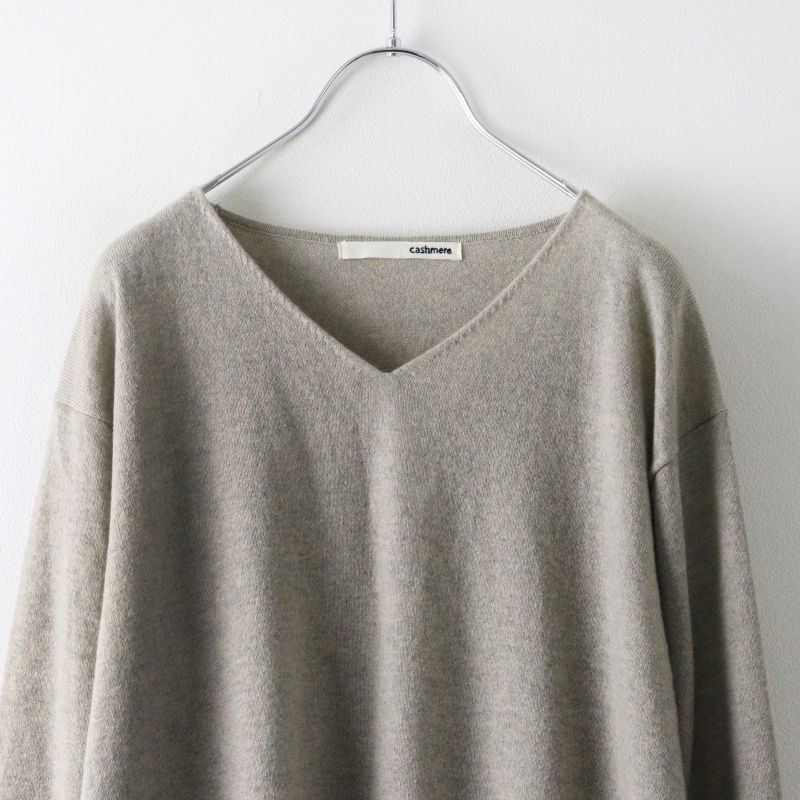 エヴァムエヴァ evam eva high gauge cashmere V neck pullover
