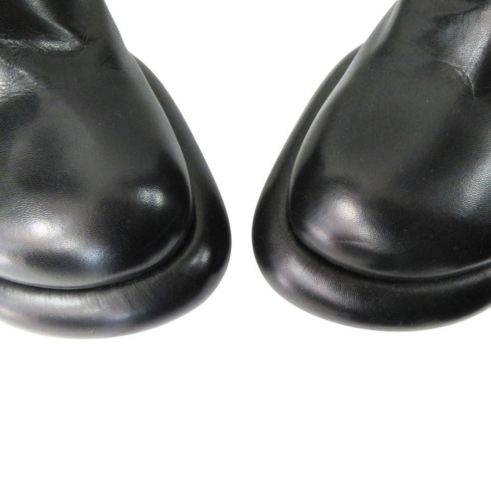 美品 JIL SANDER ジルサンダー ブロック ヒール レザー ミュール サボ