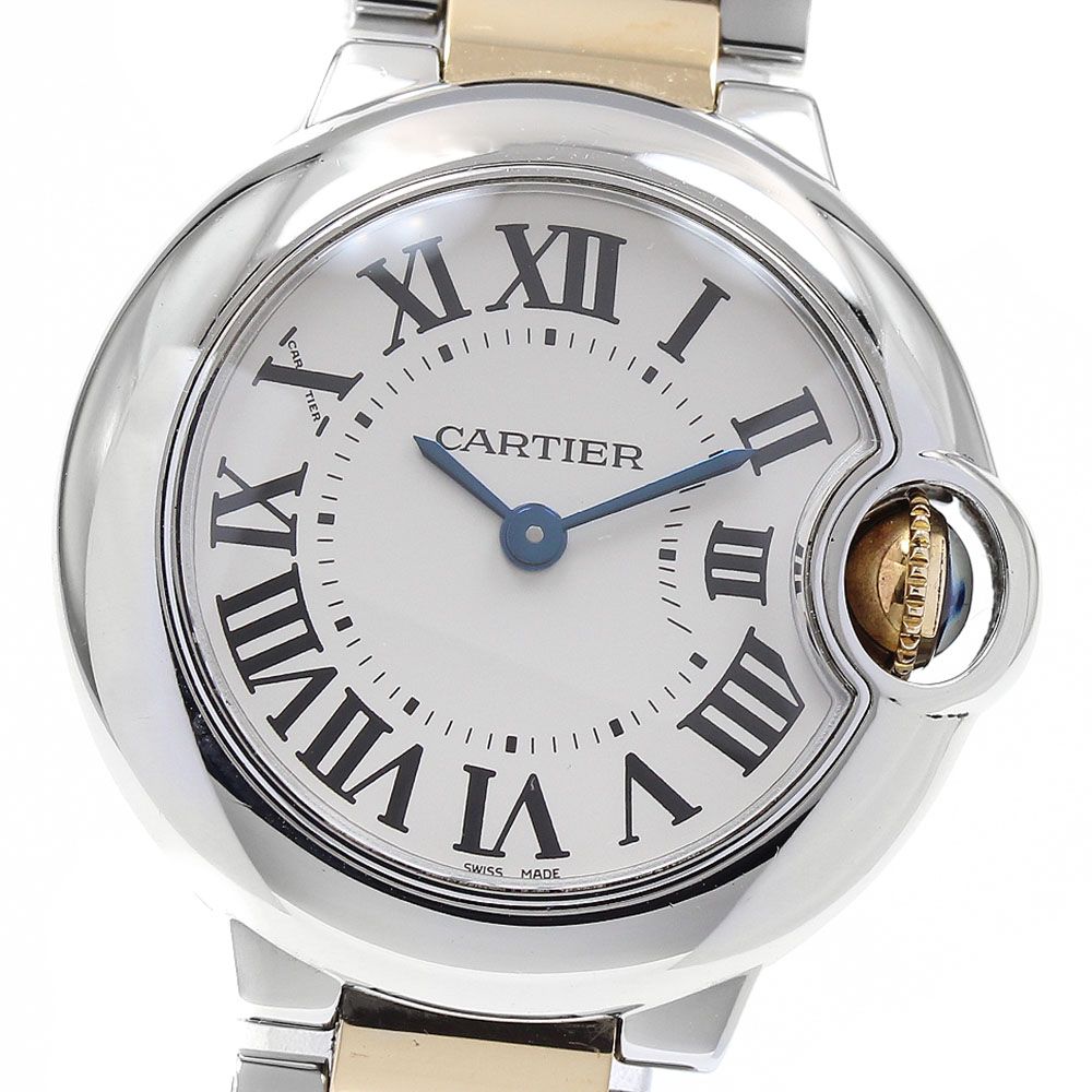 カルティエ CARTIER W69007Z3 バロンブルー SM クォーツ レディース 良品 _966206