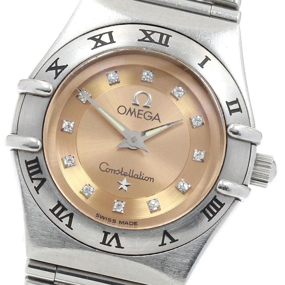 オメガ OMEGA 1564.65 コンステレーション シンディクロフォード 12Pダイヤ クォーツ レディース 保証書付き_919221