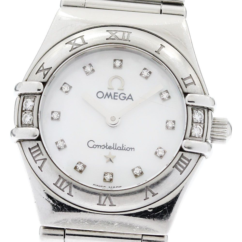 オメガ OMEGA 1566.76 コンステレーション マイチョイス 12P サイドダイヤ クォーツ レディース 保証書付き_945836