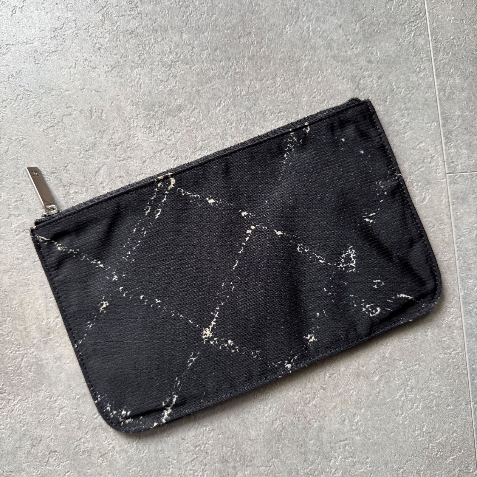 美品 CHANEL シャネル 旧トラベルライン コインケース ミニポーチ 財布 ココマーク ロゴ ブラック ナイロン