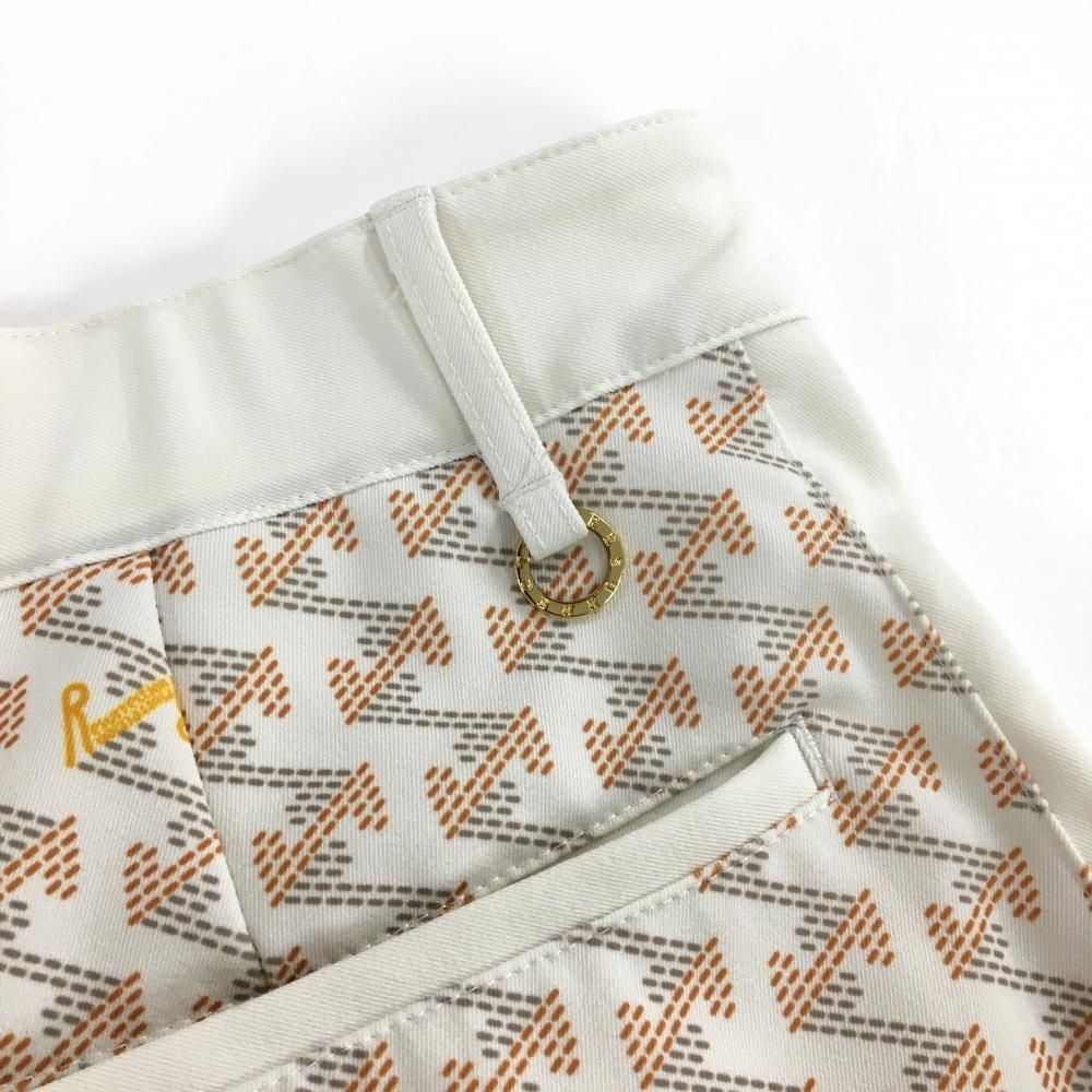 ゴルフ 【超美品】レザレクション ハーフパンツ 黒×白 総柄 メンズ L