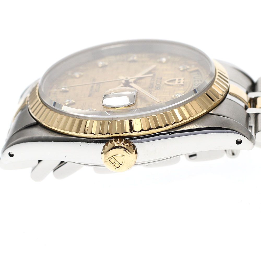 チュードル TUDOR 76213 プリンス デイトデイ YGコンビ 10Pダイヤ 自動