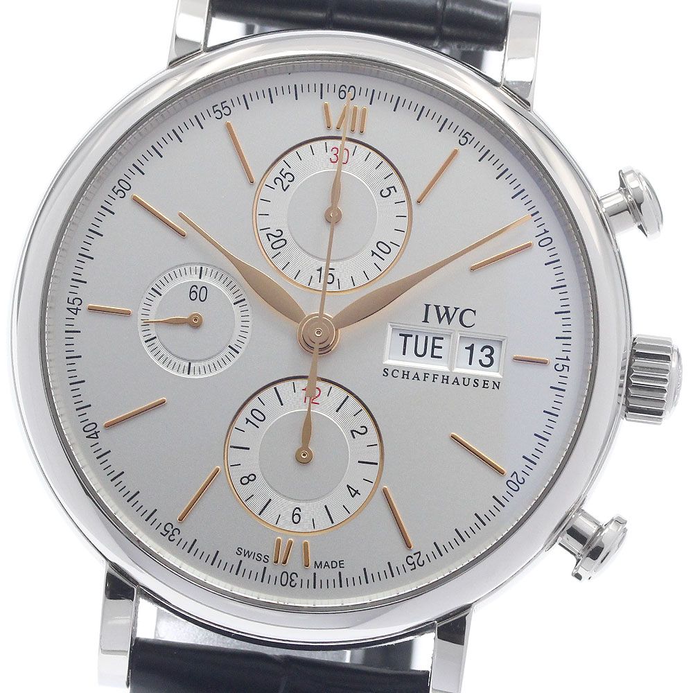 IWC SCHAFFHAUSEN IW391031 ポートフィノ デイデイト クロノグラフ 自動巻き メンズ 保証書付き_966502