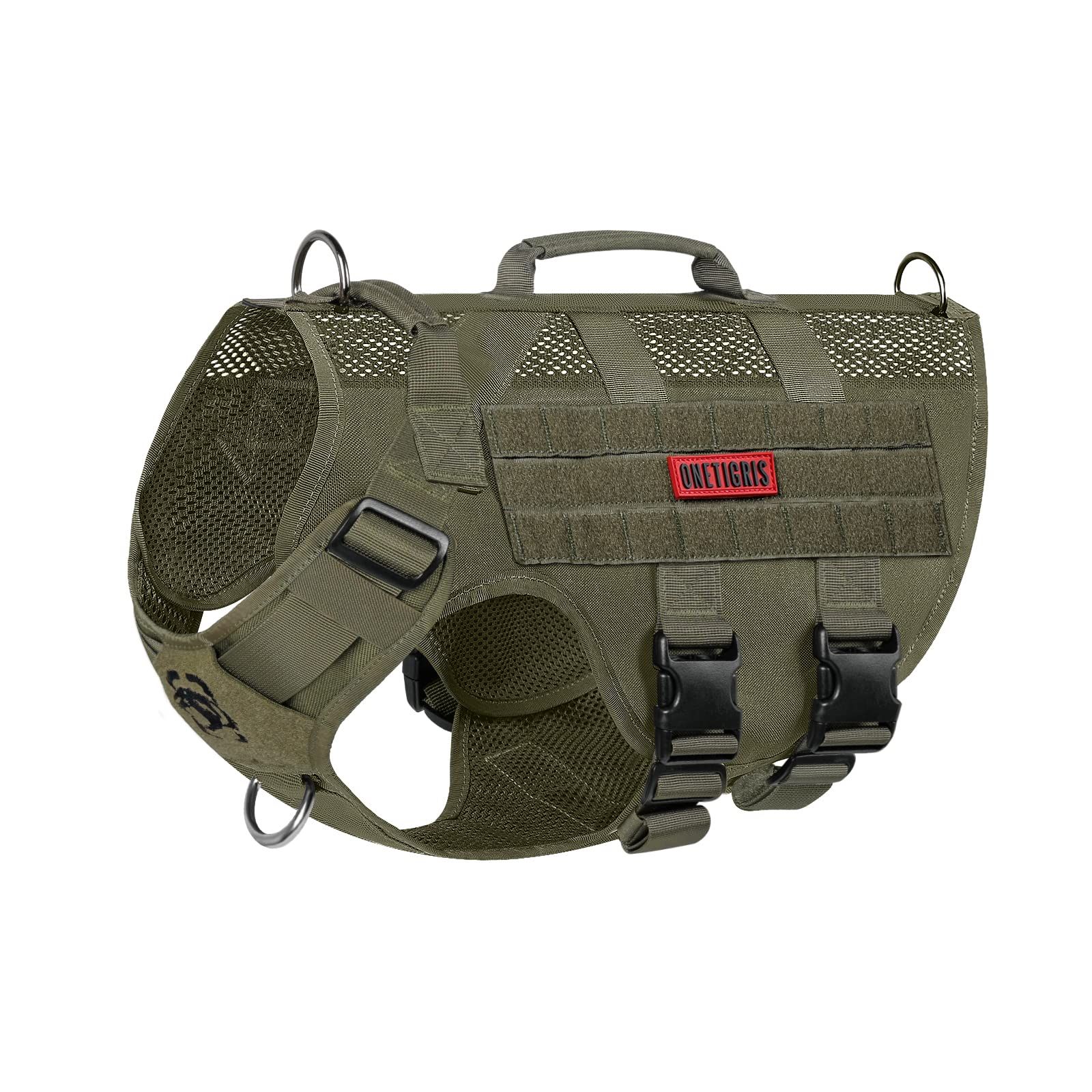 新品 OneTigris 犬用胴輪 犬ハーネス 小型犬/中型犬/大型犬に向け 通気性 調節可能 引っ張り防止 アタマを通さず ドッグハーネス 喉に優しい ネームプレート お出かけ便利 1000ナイロン製 (アーミーグリーン XS) 6,799円