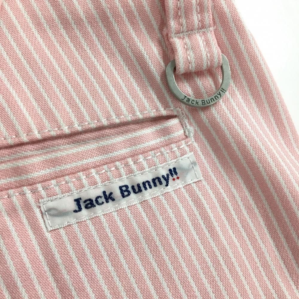 美品】ジャックバニー ハーフパンツ ピンク×白 ストライプ 総柄 メンズ