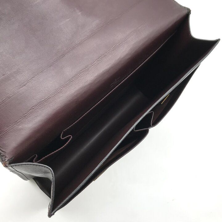 美品　ルイヴィトン　ビジネスバッグ　セルヴィエット　ボルドー　メンズ 外観良品 LOUIS VITON ルイヴィトン タイガ セルヴィエット カザン