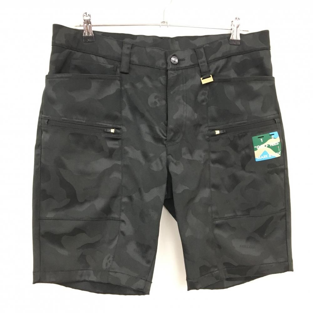 超美品】マークアンドロナ ハーフパンツ 黒 カモフラ 迷彩 スカル