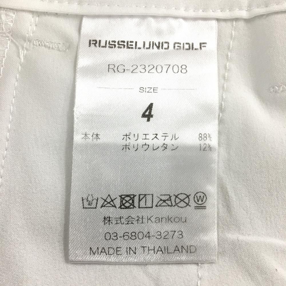 美品】ラッセルノゴルフ パンツ 白 ルチャ ストレッチ 薄手 メンズ 4(L