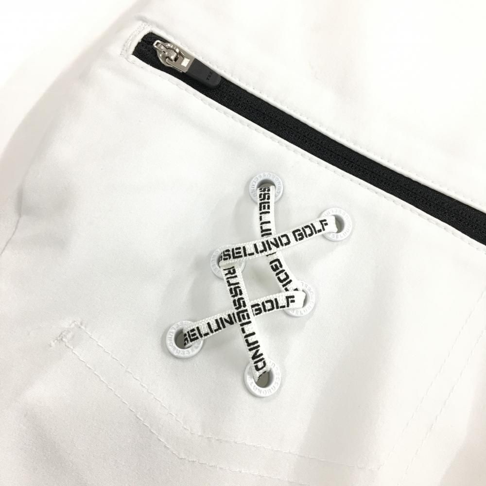 美品】ラッセルノゴルフ パンツ 白 ルチャ ストレッチ 薄手 メンズ 4(L