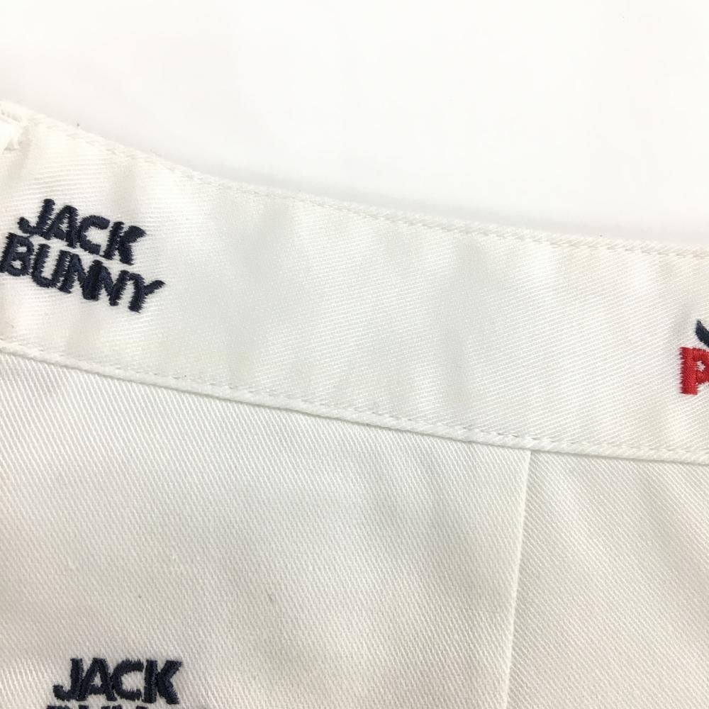 ジャックバニー ハーフパンツ 白×ネイビー×レッド ロゴ刺しゅう 総柄