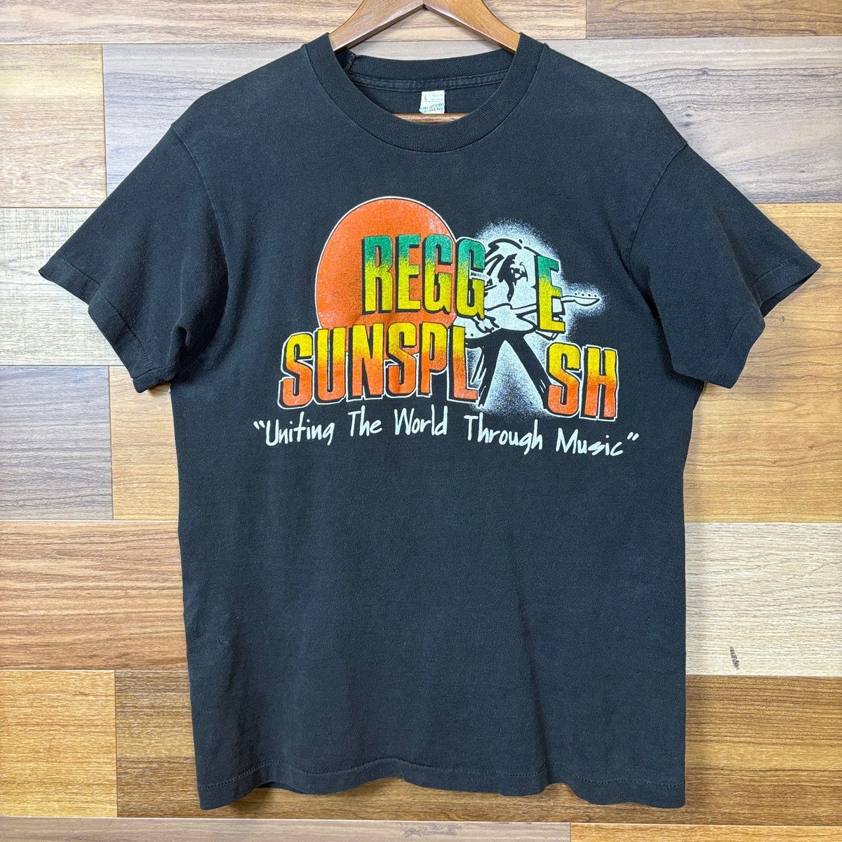 USA製 90s REGGAE SUNSPLASH レゲエT バンドT ロックT T-sh Tシャツ サイズ メンズ L シングルステッチ アメリカ製 90年代 VINTAGE 古着 r26031103