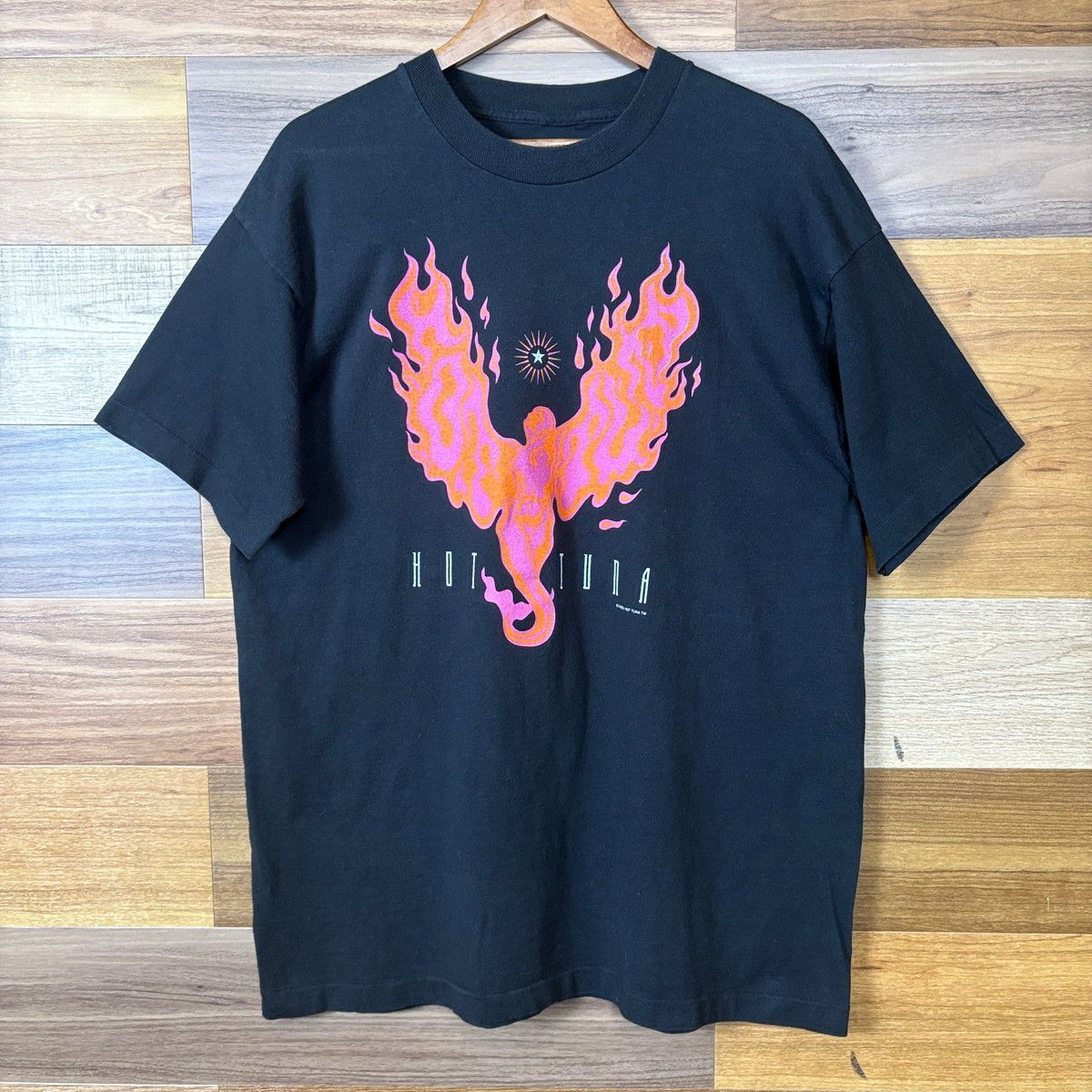 90s HOT TUNA ホットツナ ツアーT バンドT ロックT T-sh Tシャツ サイズ メンズ XL位 シングルステッチ 90年代 VINTAGE 古着 r26031184