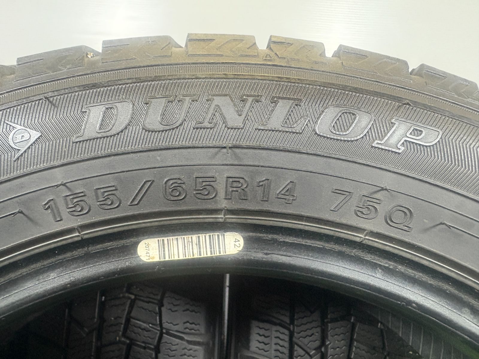 送料無料☆155/65R14 ダンロップ WM02 2020年製 4本 冬 タイヤ 