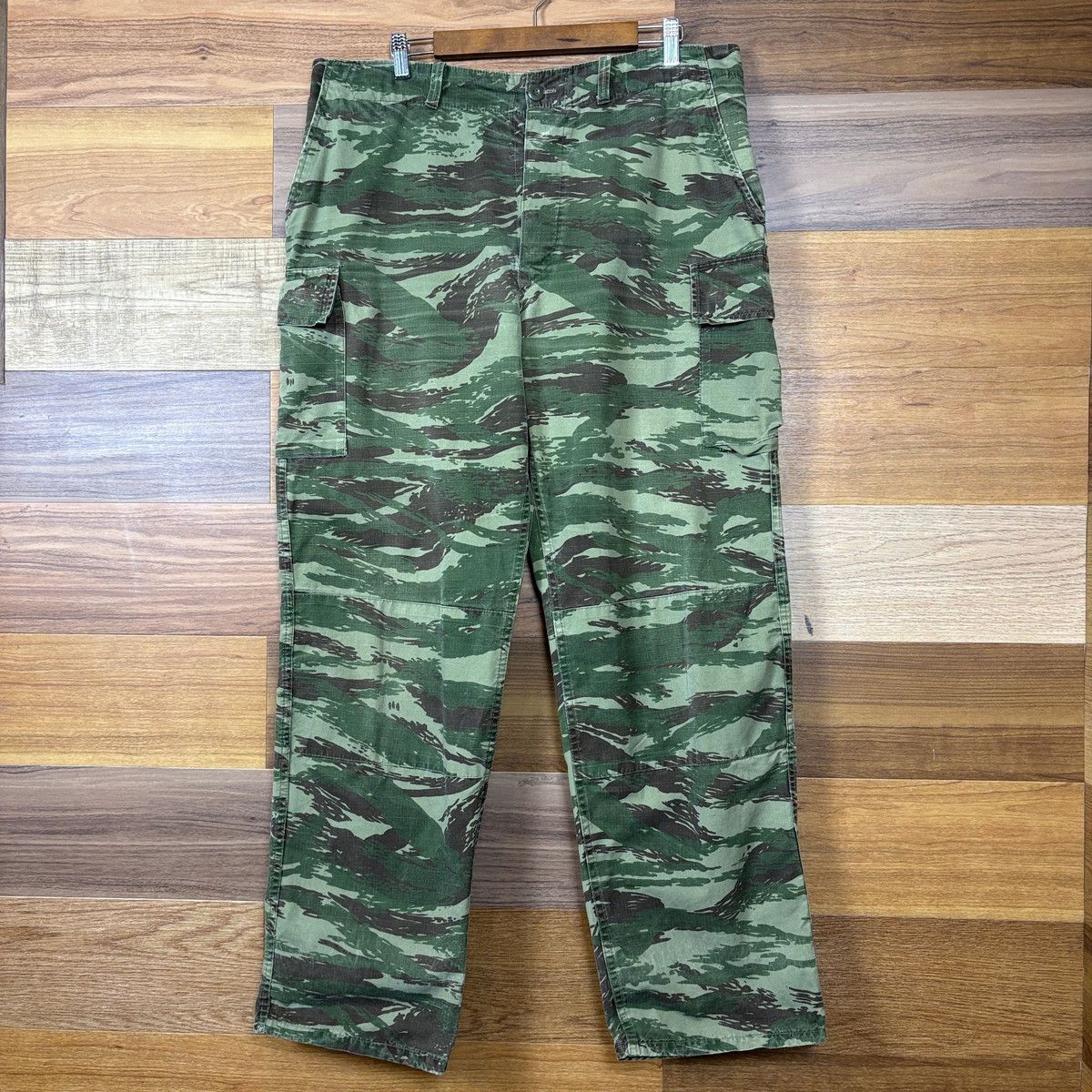60s GREEK ARMY リザードカモ カーゴパンツ サイズ メンズ XL位 ギリシャ軍 60年代 VINTAGE ミリタリー 古着 r26062123