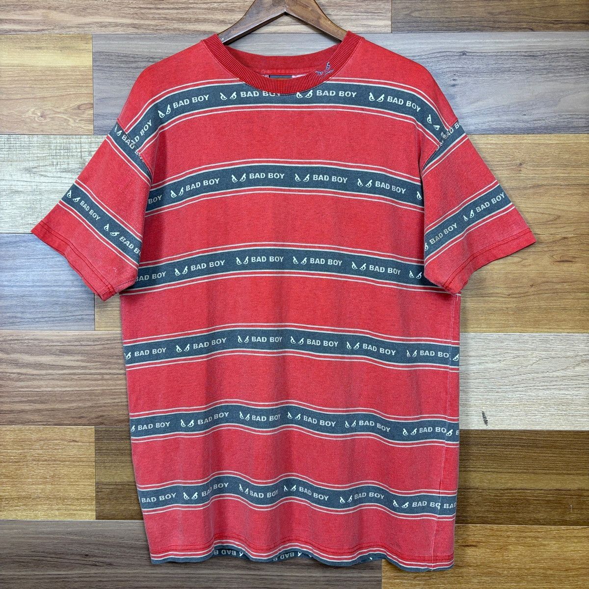 USA製 90s BAD BOY OLD SKATE OLD SURF マルチボーダー T-sh Tシャツ サイズ メンズ XL 90年代 VINTAGE 古着 r26060427