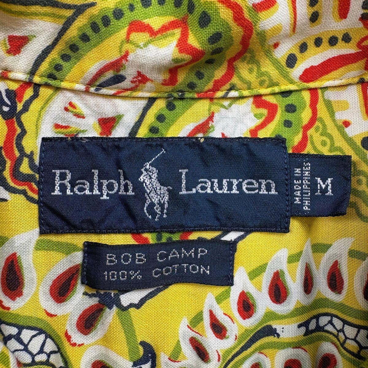 90s Ralph Lauren BOB CAMP ラルフローレン ペイズリー柄 ボタンダウン 半袖シャツ サイズ メンズ M 90年代 VINTAGE 古着 r26060447