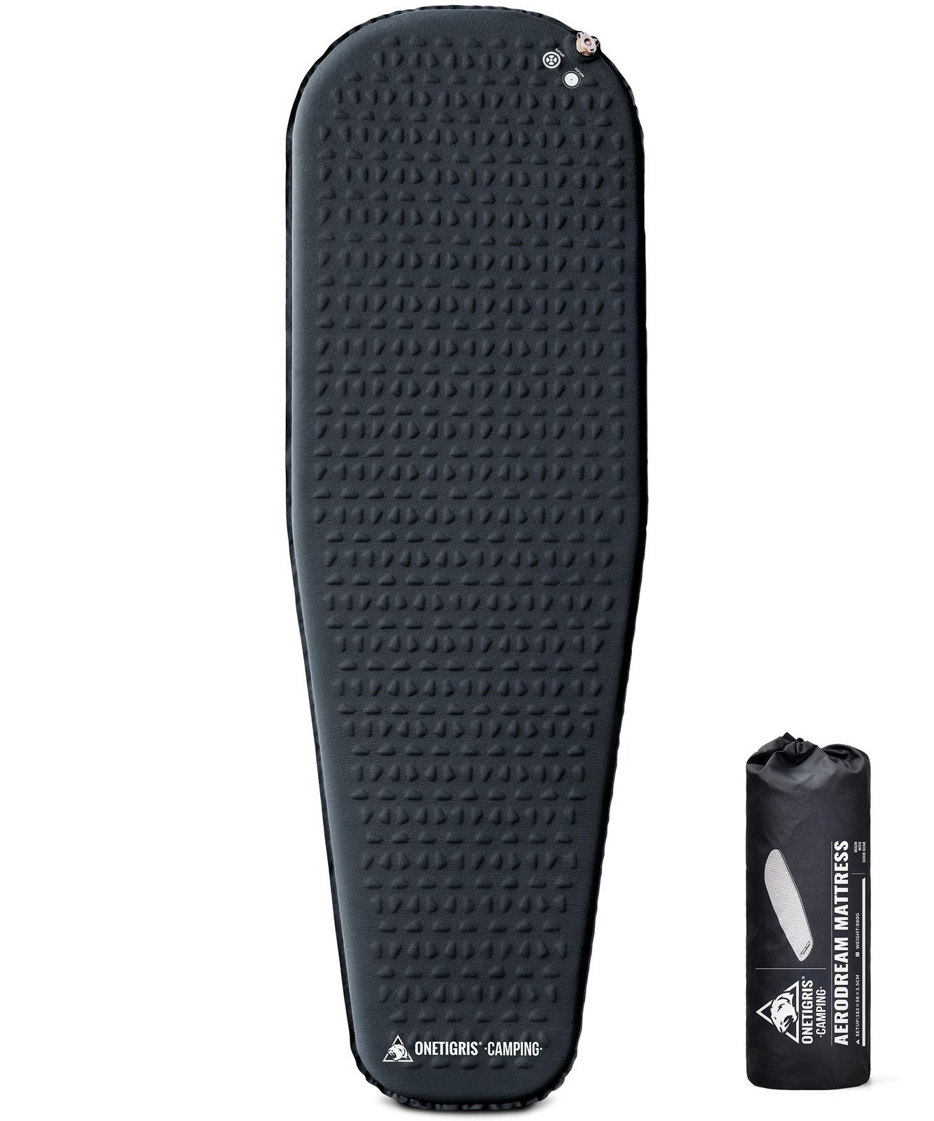 ONETIGRIS AERODREAM エアーマット インフレータブルマット 軽量 登山 快適 静音 持ち運び便利 コンパクト収納 183 x 58 x 3.5cm 3シーズン用 キャンプ バイクキャンプ 来客用★
